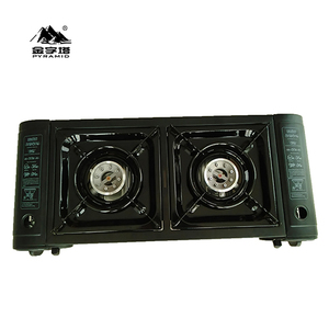 Fornello a Gas Portatile Hoppy Home a 2 Fuochi per Campeggio all'Aperto, Facile da Usare, Sicuro, Personalizzabile, Ecologico, in Ferro, Certificato CE, Modello Pyramid Hilltop - Product Image 2