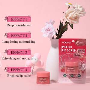 Crema Exfoliante Labial OEM de Marca Privada con Infusión Herbal, Humectante con Sabores a Melocotón, Arándano y Sandía para el Cuidado de los Labios - Product Image 4