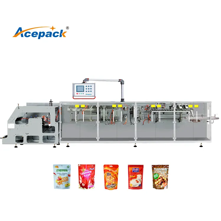 Multi-Functional Snack Packaging Stand-Up Pouches Reusable Zipper Dried Fruit Electric Driven PLC Components Food Sealing