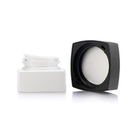 Pots cosmétiques de crème pour les yeux en verre noir mat vide rond avec boîte en papier carrée haut de gamme 5g 10g 15g 20g 30g 50g 60g 100g 200g