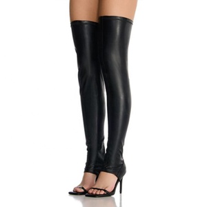 Women's Single Band Over Knee High Boots Dress Stiletto Thin Heels <b>Shoes</b> Back Zipper Summer Stretchy Long Booties - Product Image 1