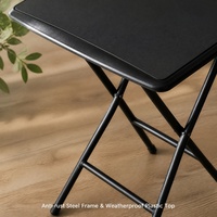 Table carrée économique pour restauration rapide, en plastique, pour intérieur et extérieur, idéale pour balcon
