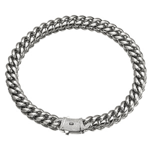 Vente en gros Collier à chaîne cubaine 6-14mm glacé pour hommes Bijoux à chaîne cubaine de luxe en acier inoxydable 316L plaqué or 14 ct 18 ct - Product Image 4