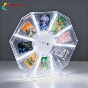 Support de Présentation Rotatif Pliable Moderne Écologique pour Cartes TCG, Décoration Intérieure, Présentoir Autonome en Acrylique Transparent 35PT - Product Image 3