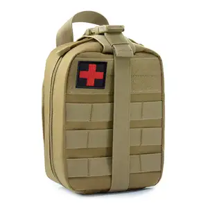 एडजस्टेबल स्ट्रैप टैक्टिकल वाहन आपातकालीन उत्तरजीविता किट के साथ आर्मी ग्रीन मोल फिस्ट एड मेडिकल बैग