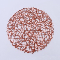 Sous-plat antidérapant en polyester et coton, 1 pièce, set de table à manger, napperon rond tissé, multicolore, bon prix