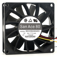 SANYO 9GV0824K403 DC24V 0.44A 80*80*25MM 8025 8CM Kipas Pendingin Aksial Konverter Frekuensi Bantalan Bola Ganda Baru Asli