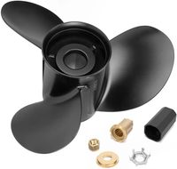 Hélice de bateau améliorée 13 1/4 X17 48-77344A45 compatible avec les moteurs hors-bord Mercury, kits de moyeu à 15 cannelures inclus