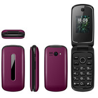 Teléfono Móvil Flip F4 de 1.77 Pulgadas con Cuatro Bandas GSM