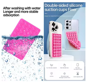 Double Sided Silicone Suction Cup Phone Holder 40 Cups Desk Mount Various Colors Custom Design Supported - Product Image 2