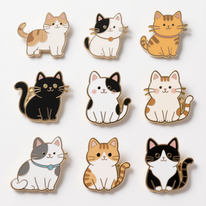 Bán buôn vàng mạ tùy chỉnh phim hoạt hình huy hiệu cứng men Pin kim loại men ve áo pin phù hiệu - Product Image 2