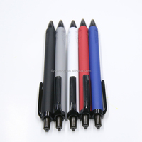 Stylo magique à garnitures noires, présentoir avec Logo personnalisé, baril en plastique brossé à haute densité