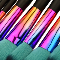 Pinceaux de maquillage personnalisés de haute qualité avec logo sur mesure 2026 – Outils de maquillage professionnels faits à la main, ensemble de pinceaux de maquillage plaqués couleur