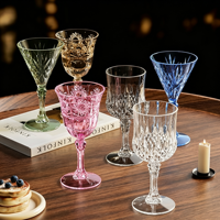 Ensemble de 210 ml de verres à vin en plastique de haute qualité pour mariage, anniversaire, bar, flûtes à champagne, gobelets à cocktail, verres à whisky