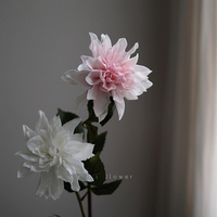 Vente en gros de fleurs Dahlia de haute qualité, fleurs artificielles pour la décoration de mariage à la maison, décoration de Noël