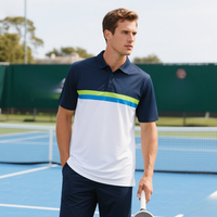 Nouveau design OEM de survêtements de tennis pour hommes uniforme de pickleball robe uniforme à séchage rapide chemise de badminton polo de volley-ball