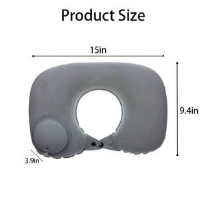 U-Shaped <b>Inflatable</b> Travel <b>Neck</b> <b>Pillow</b> for Welcome Gifts Custom Logo Portable Press Inflate <b>Neck</b> <b>Pillow</b> Business Promotional - Product Image 5