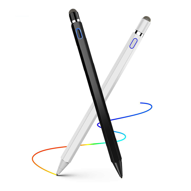 Best Quality Active Capacitive Aluminum Touch Pen Universal 2 1 Smart Stylus Pen 15-18 Hours Battery Life for Touch Screen