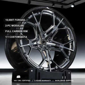 Jantes forgées en fibre de carbone pleine longueur Elite, 18-24 pouces, centre poli argenté sur mesure pour Lamborghini Ferrari <span class=keywords><strong>Porsche</strong></span> 911 GT3 RS - Product Image 1