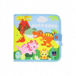 Libro Sensorial de Fieltro con Diseño de Dinosaurio, 8 Páginas, el Mejor Regalo para Niños, Juguetes de Preaprendizaje - Product Image 1