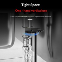 Clé multifonctionnelle 5-en-1/6-en-1 en acier à haute teneur en carbone pour évier, robinet, tuyau et manchon – Outil essentiel
