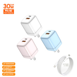 30W PD sạc <span class=keywords><strong>Adapter</strong></span> USB tường sạc <span class=keywords><strong>Type</strong></span>-C nhanh chóng sạc điện thoại di động sạc chargeur de té<span class=keywords><strong>l</strong></span>éphone - Product Image 1