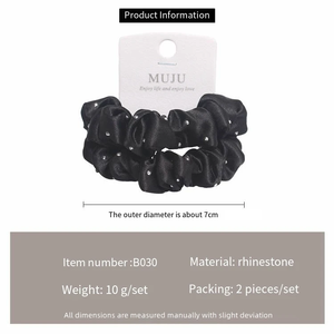 Set 2 Buah Aksesoris Rambut Versi Korea Mewah Ringan Hot Drill Ikat Rambut Elastis Kategori - Product Image 5