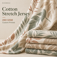 Tissu jersey extensible en coton imprimé sur mesure pour la production de vêtements de yoga – Fournisseur d'impression personnalisée