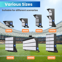 Reflector LED Hishine de 500W 250W IP66 para Exteriores, Iluminación para Campos de Fútbol, Rugby y Estadios