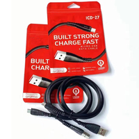 Câble de données micro USB 2A TPC, câble de données 3A V8 IP pour chargeur de téléphone Oraimo, charge rapide, vente chaude en Afrique