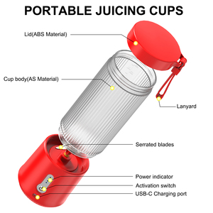 Mini-mixeur portable de voyage, rechargeable par USB, tasse à jus, mixeur personnel pour fruits - Product Image 4