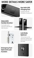Cerradura de Puerta Inteligente Semiautomática con Contraseña, Teclado Digital, Cerradura de Puerta con Teléfono Móvil, Cerradura de Puerta TT Lock