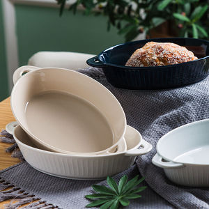 <span class=keywords><strong>Plat</strong></span> de cuisson <span class=keywords><strong>en</strong></span> <span class=keywords><strong>porcelaine</strong></span> ovale, 12 pouces, 24 pièces, différentes couleurs, de haute qualité, cuisine, pain à pain, pour pâtisserie - Product Image 2