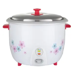 Olla arrocera de tambor al por mayor de fábrica con olla interior con revestimiento antiadherente 2.2L 900W Restaurante comercial Olla arrocera eléctrica