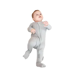 High Quality Plain Dyed Modal Baby Sleeping Bags Best Blue Winter Wearable Infant Sleeping Bag