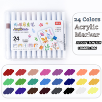 Marqueurs de peinture acrylique 36 couleurs vives stylo à encre imperméable enfants peinture Logo personnalisé en vrac Art marqueur fournitures en gros
