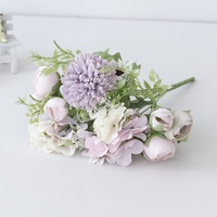 Penjualan laris DIY kecil bunga sutra buatan buket Peony hidrangea indah untuk dekorasi pesta rumah pernikahan untuk Hari Valentine