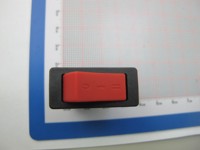RS4-SW21R 3 broches 15*33mm carré 0-1-2 interrupteur à bascule avec actionneur rouge pour sèche-cheveux et chauffage