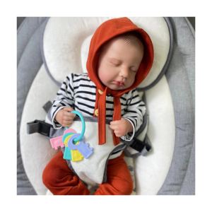 Muñeca Bebé Reborn Gemela <span class=keywords><strong>LouLou</strong></span> de 19 Pulgadas, Nueva y Económica, Despierta o Dormida, Piel Pintada en 3D, Muñeca Bebé Reborn de Silicona para Niñas - Product Image 1