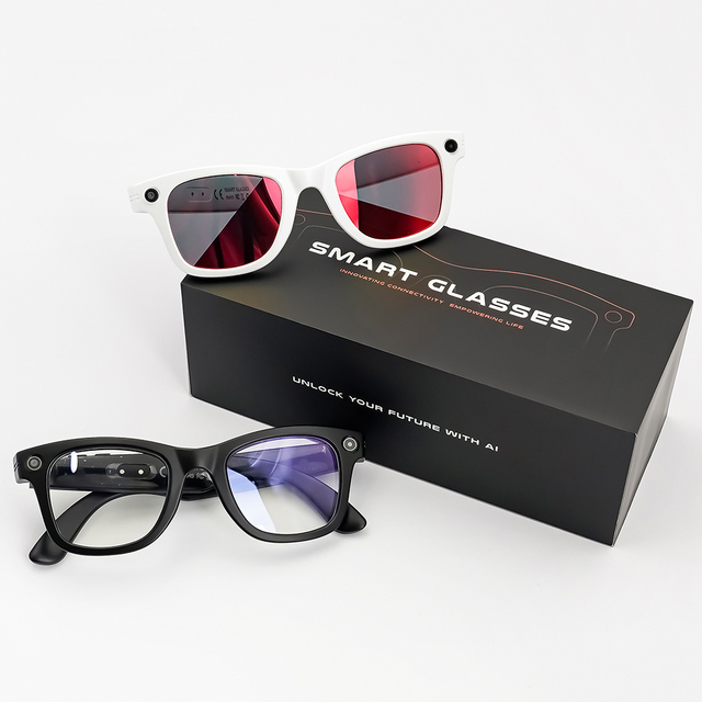 GS4 Max Smart Glasses Camera 8MP Daul-lens 1080P Video Recording GPT Translation WIFI AI Sunglasses IPX-5 Waterproof Magnetic