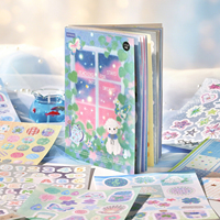 20pcs Per Pack Stiker Perekat Sendiri Film Glitter 'Fading Paradise' Pola Gaya Instagram untuk Dekorasi Bullet Journal DIY