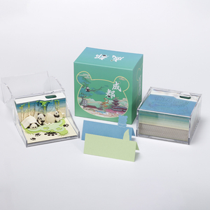 <span class=keywords><strong>Calendrier</strong></span> Magique Personnalisé 2025, Bloc-Notes 3D, Wizard Palace Cake Panda Flamingo Santorini, Papier pour Notes Autocollantes, Coffret Cadeau d'Affaires - Product Image 6