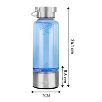 Meilleure vente 420ml USB Portable verre verres hydrogène générateur d'eau alcaline fabricant eau ioniseur bouteille