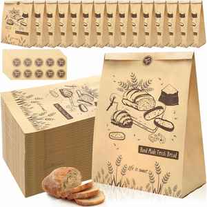 Custom Sharp Bottom Kraft Paper Bag Medium Size Folding Waxed Lining for Fried <b>Chicken</b> Food Greaseproof - Product Image 1