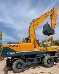 Excavadora de ruedas Hyundai de segunda mano con motor de bomba original, caja de cambios en buenas condiciones - Product Image 5