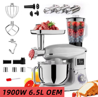 Hachoir à viande multifonctionnel de bureau 8-en-1 avec écran tactile 6,5 L, machine à saucisses et mixeur alimentaire
