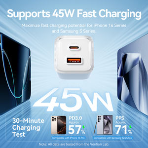 Caricabatterie Vention 70W GaN USB Type C PD QC PPS Caricatore portatile a <span class=keywords><strong>ricarica</strong></span> rapida per smartphone, orologio, laptop - Product Image 2