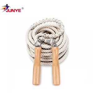 Sports Exercise Wooden Handle Skipping Rope Portable Adjustable Jump Rope Weight Loss