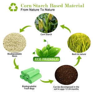 Bolsas de basura de cocina de almidón de maíz ultra fuertes populares 50X60mm 2Ml 14 galones 35L impresión Offset personalizada 100 Uds productos para el hogar - Product Image 2