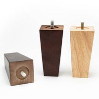 SUNBO Stock d'usine Meubles carrés en bois massif Pieds de canapé et pieds de lit Accessoires de meubles Pieds coniques
